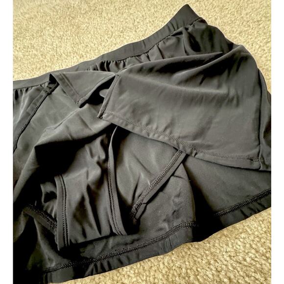 Aqua Green Womens XL 16W/18W Black Elastic Waist Swim Skirt Brief Liner NEW - Picture 3 of 8